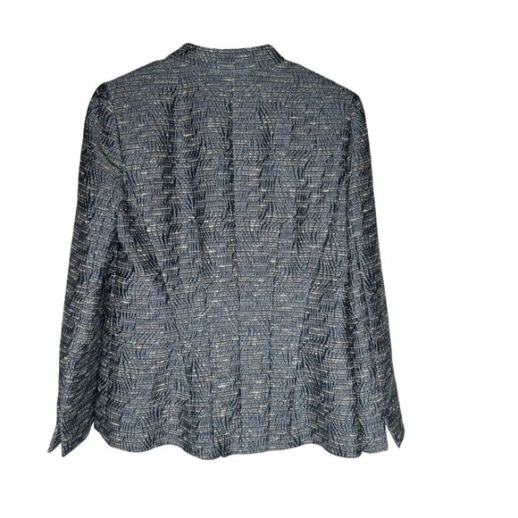 Lafayette 148 Women's Blue Tweed Blazer Jacket Size 6 - Picture 5 of 5